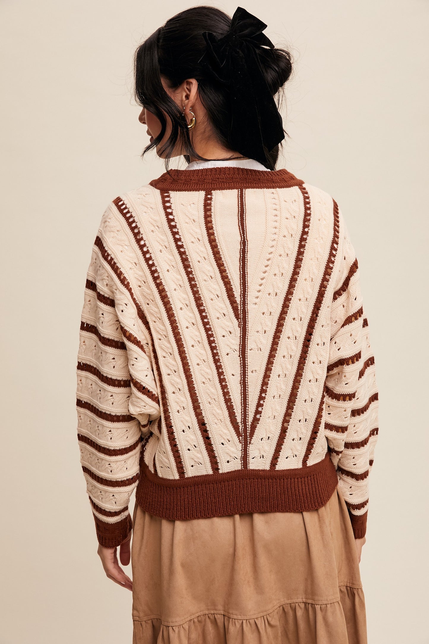 Boski Brown V Sweater