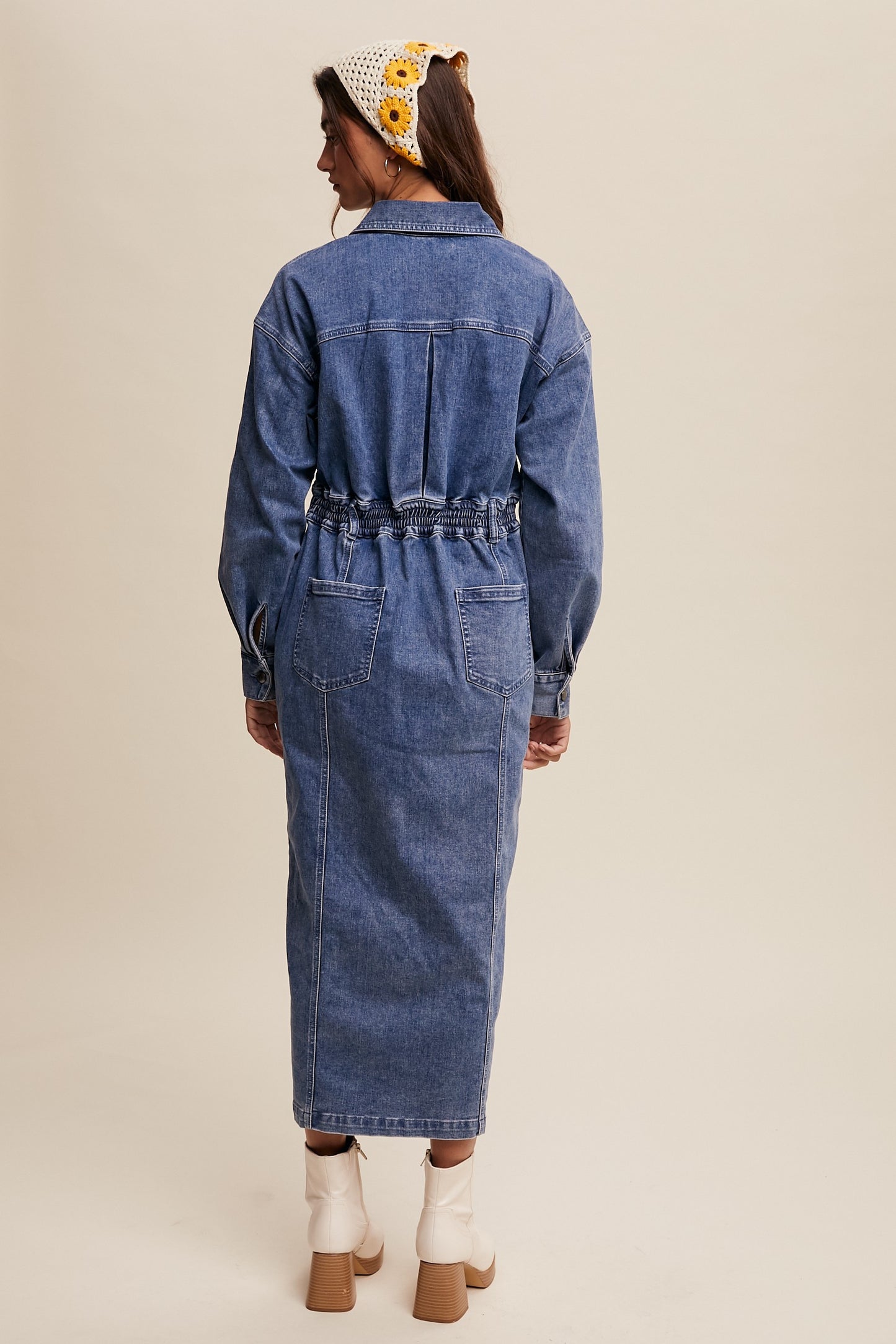 Dorry Denim Utility Maxi Dress