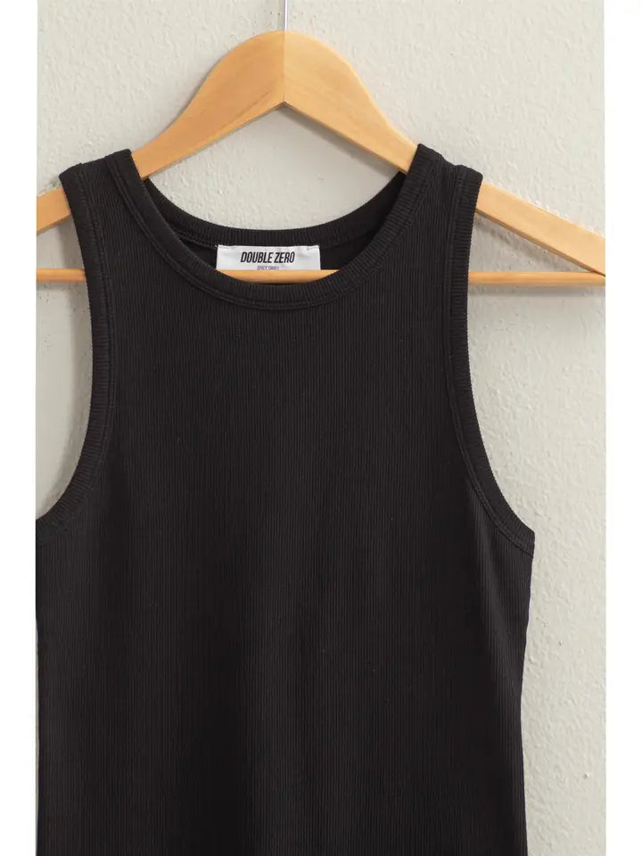 Black Timeless Scoop Tank