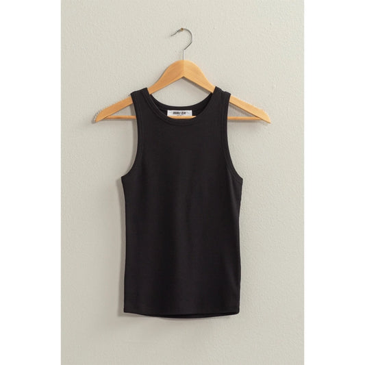 Black Timeless Scoop Tank