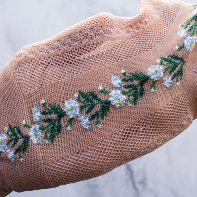 Canyon Rose Mesh Floral Socks