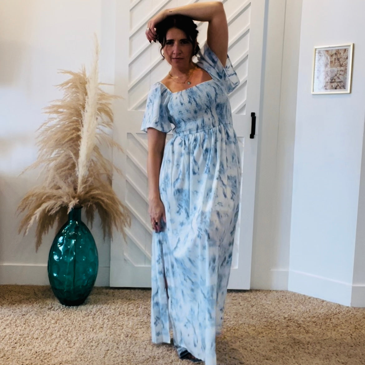 VIntage Blue Maxi dress.