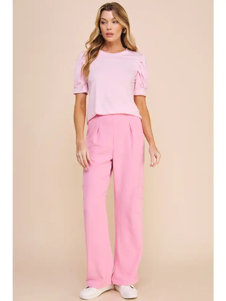 Sahar Cargo Pant in Light Pink