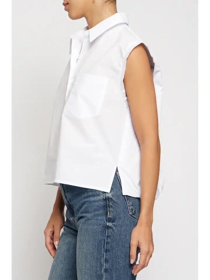 Tourte White button up top