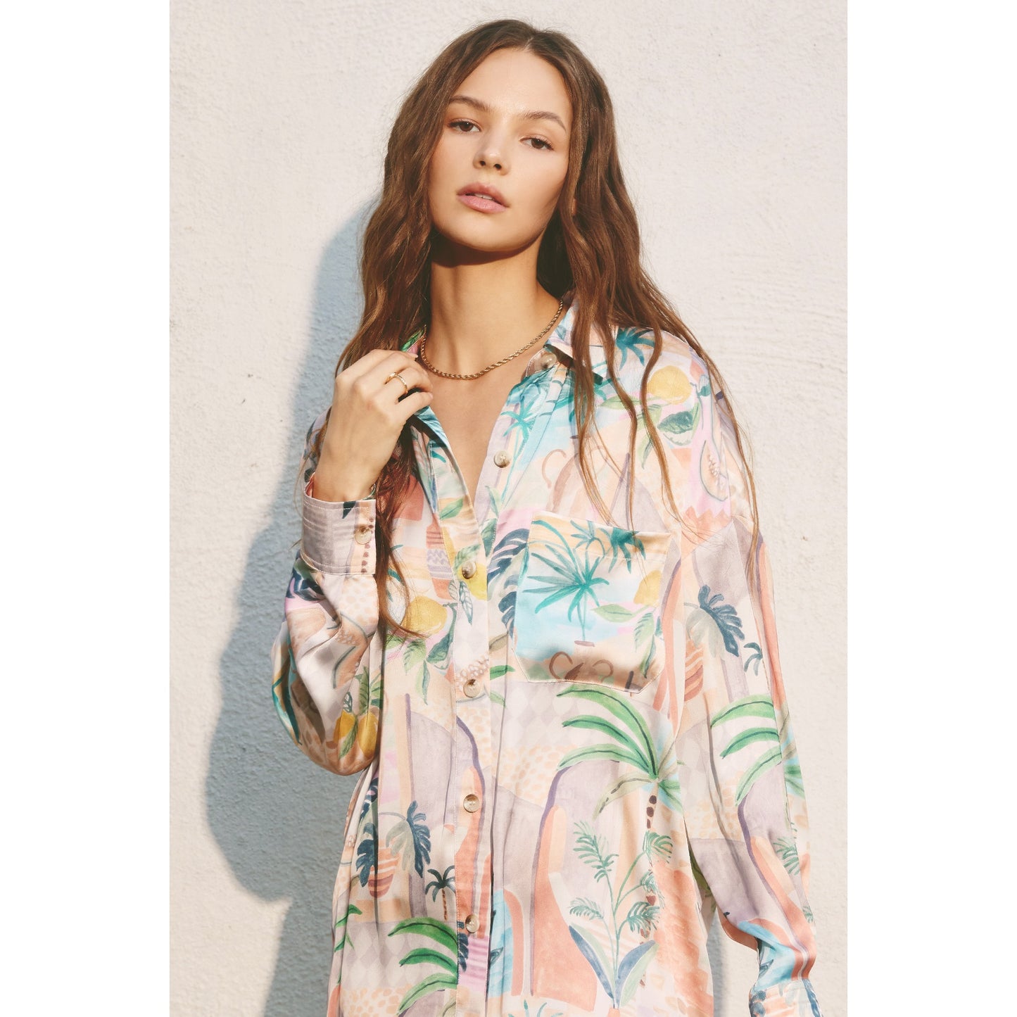 Palms Spring Shirt Dress